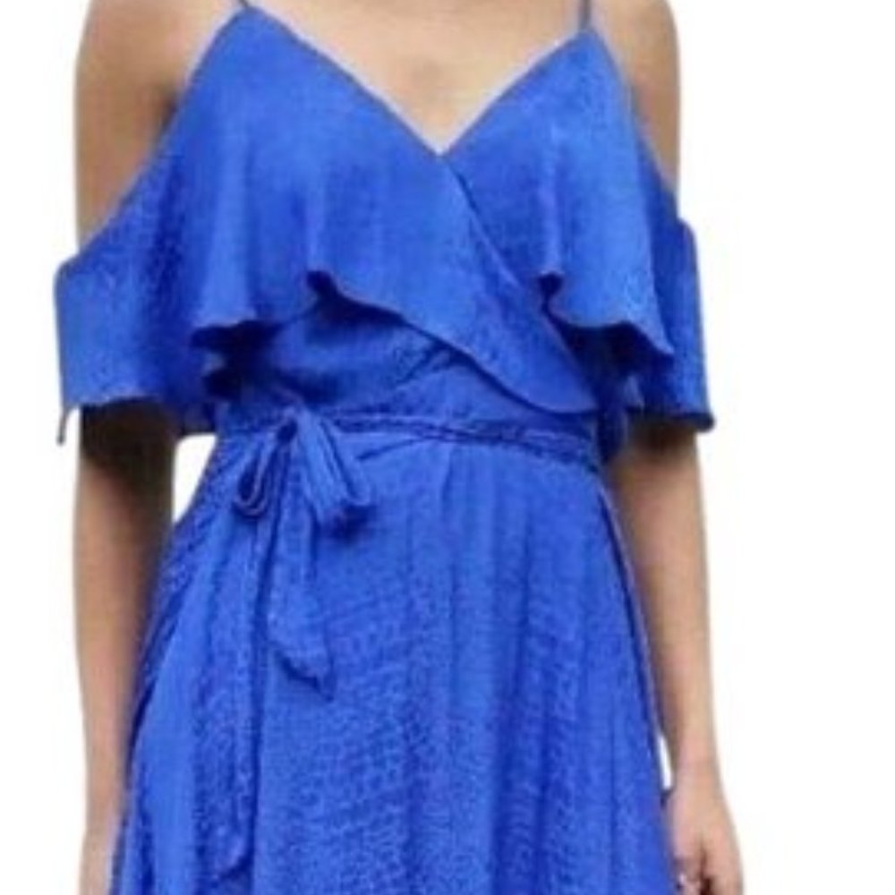 Jennifer Lopez Wrap Dress Hypnotic Blue Size S - Picture 3 of 3